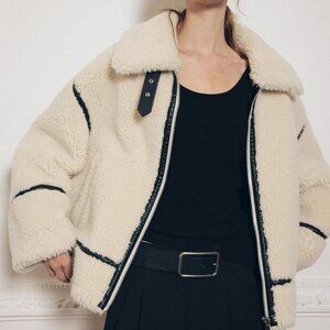 ZARA FLEECE BIKER JACKET ZW COLLECTION